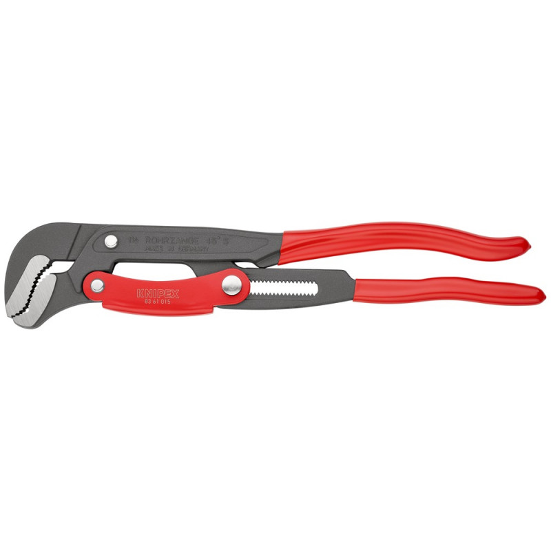 KNIPEX (83 61 015) Rohrzange S-Maul mit Schnelleinstellung mit Kunststoff überzogen grau pulverbeschichtet