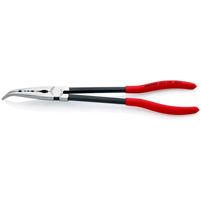 KNIPEX (28 81 280 SB) Montierzange mit Querprofilen mit Kunststoff überzogen schwarz atramentiert