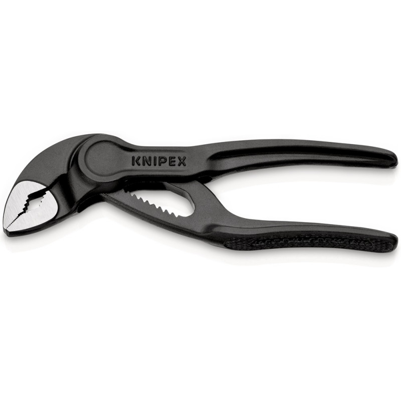 KNIPEX (87 00 100 BK) KNIPEX Cobra® XS Rohr- und Wasserpumpenzange aufgeprägte, raue Oberfläche grau atramentiert