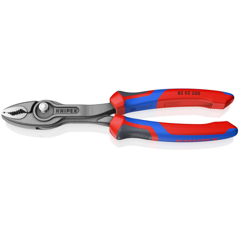 KNIPEX (82 02 200 SB) KNIPEX TwinGrip® Front- und Seitengreifzange mit Comfort-Griffen grau atramentiert