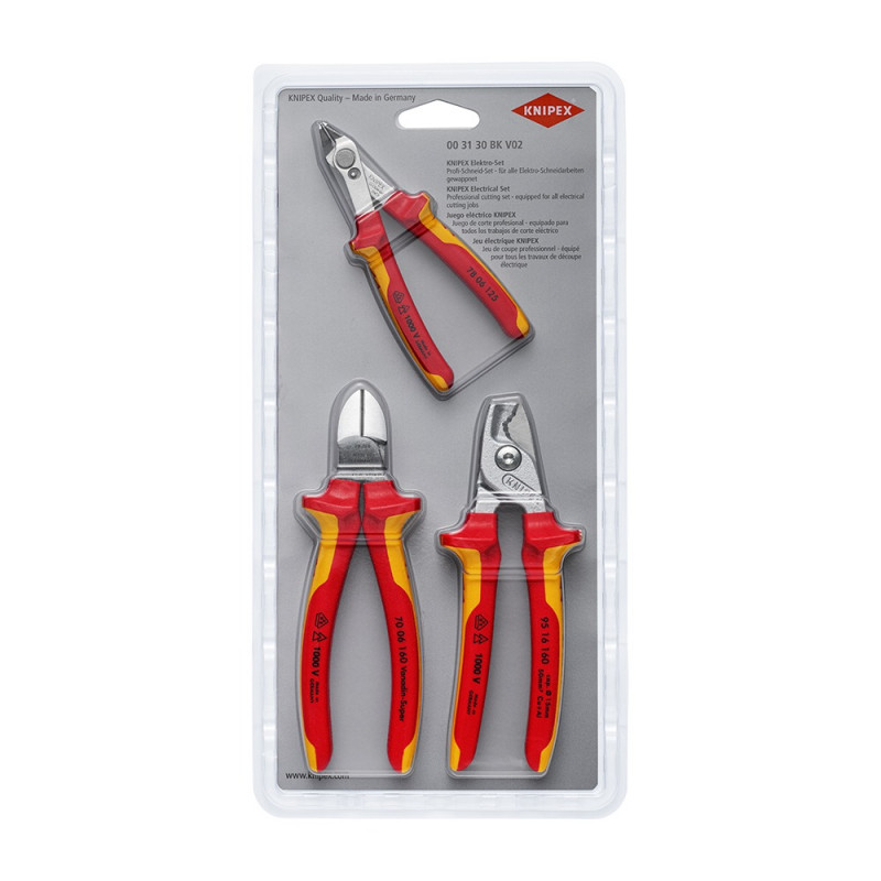 KNIPEX (00 31 30 BK V02) Elektro-Schneidset
