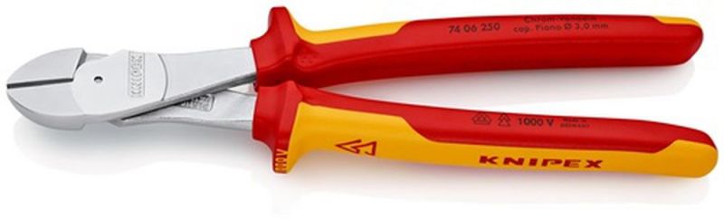 NW-KNIPEX Kraftseitenschneider (Länge 250 mm / VDE Form 0) - 74 06 250