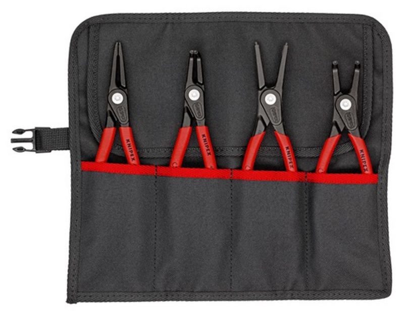 NW-KNIPEX Präzisionssicherungsringzangen-Satz (4-teilig in Rolltasche / 19 - 60 mm) - 00 19 57 V01