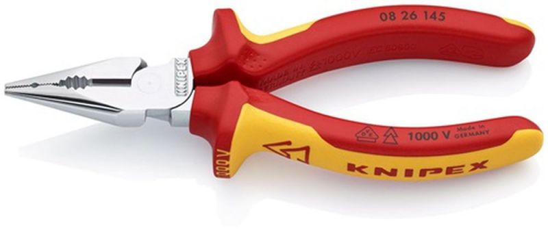 NW-KNIPEX Spitzkombizange (Länge 145 mm / Mehrkomponentenhüllen) - 08 26 145