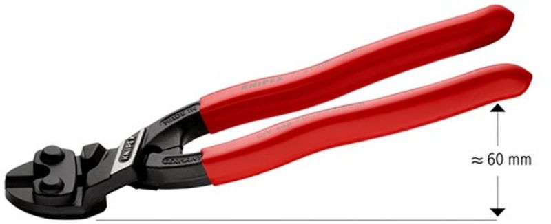 NW-KNIPEX Kompaktbolzenschneider (Länge 200 mm Kunststoffüberzug / 20 ° 3,6 mm ohne Aussparung) - 71 21 200