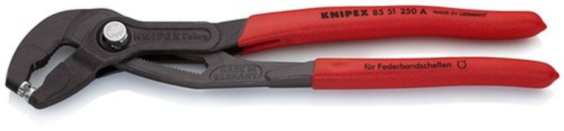 NW-KNIPEX Federbandschellenzange (Gesamtlänge 250 mm Kapazität max. 70 mm / Einstellungen 25) - 85 51 250 A