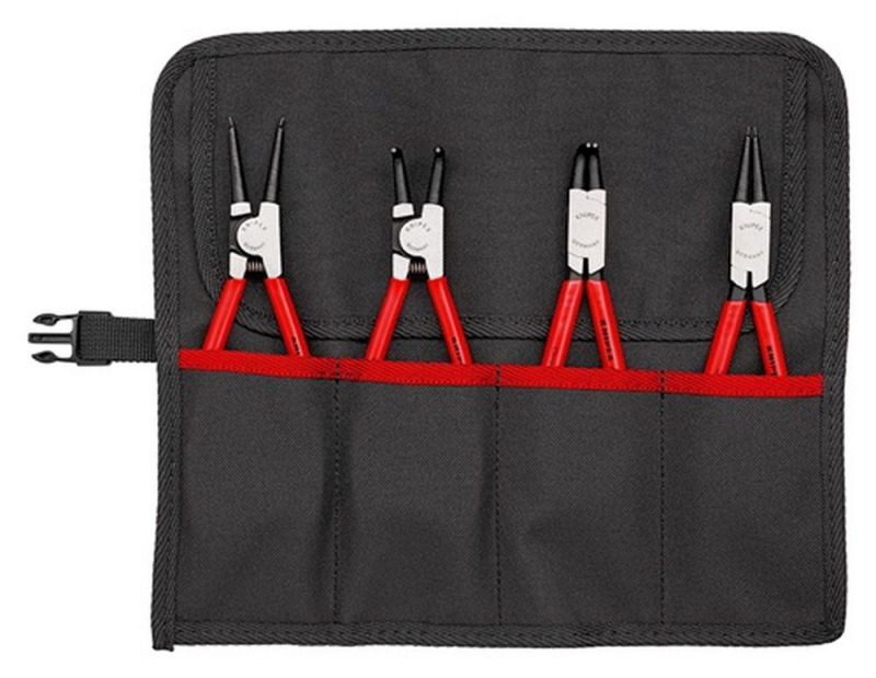 NW-KNIPEX Sicherungsringzangen-Satz (4-teilig in Rolltasche / 19 - 60 mm) - 00 19 56
