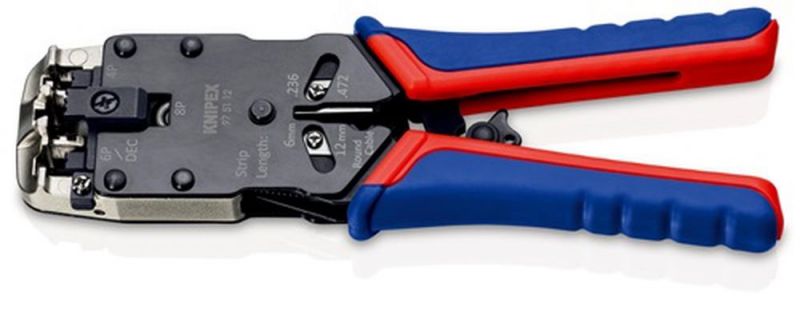 NW-KNIPEX Crimpzange für Westernstecker Länge 200 mm - 97 51 12