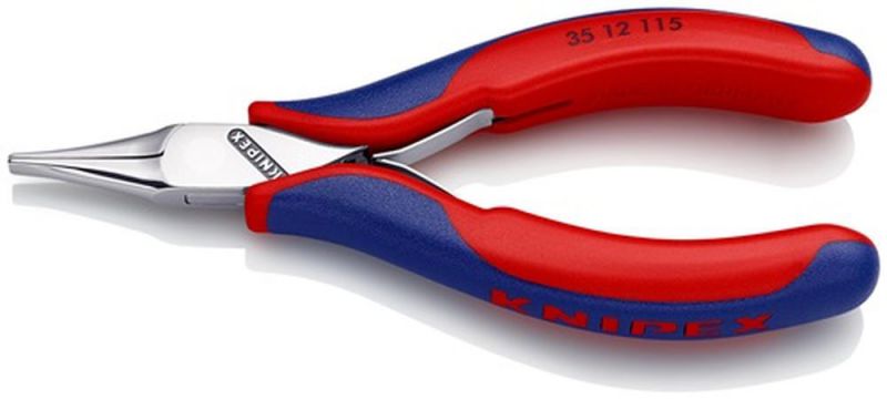 NW-KNIPEX Elektronik-Greifzange (Gesamtlänge 115 mm / flachbreite Backen Form 1) - 35 12 115