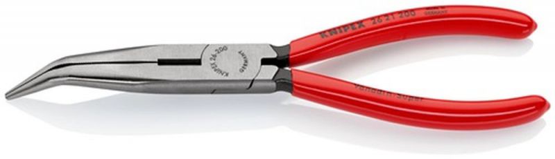 NW-KNIPEX Flachrundzange (Länge 200 mm poliert / 40° gewinkelt) - 26 21 200