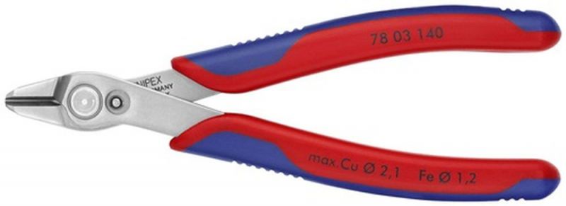NW-KNIPEX Elektronik-Seitenschneider (INOX Länge 140 mm / Facette nein) - 78 03 140