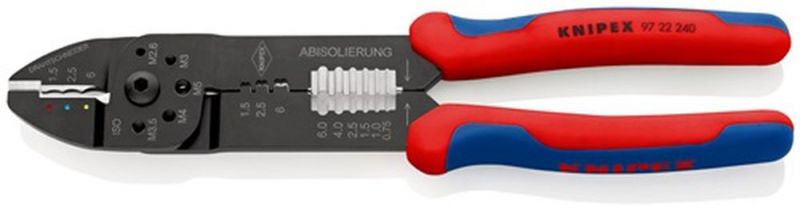 NW-KNIPEX Crimpzange (Länge 240 mm / 0,5-6(AWG 20-10)/0,5-2,5 (AWG 20-13) mm²) - 97 22 240