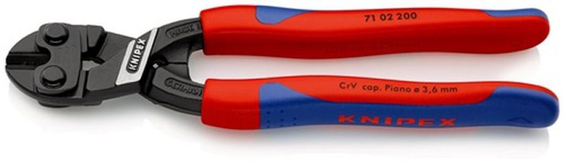 NW-KNIPEX Kompaktbolzenschneider (Länge 200 mm Mehrkomponenten-Hüllen / gerade Form 0 ohne Aussparung) - 71 02 200