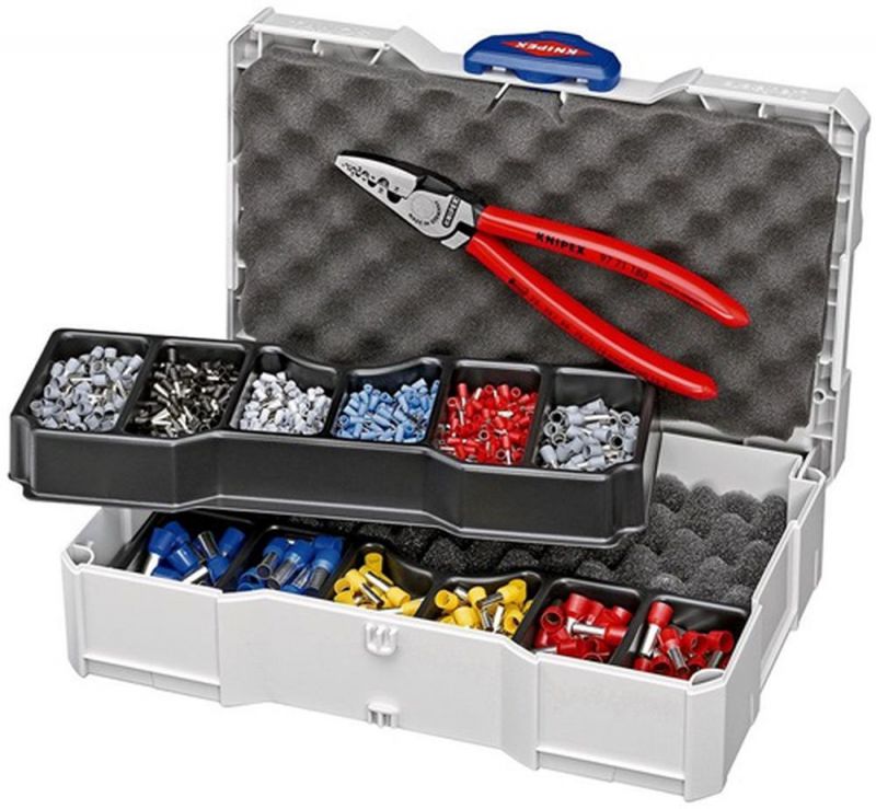 NW-KNIPEX Aderendhülsensortiment (1191 teilig 0,50 - 16,00 mm² / Aderendhülsenzange) - 97 90 06