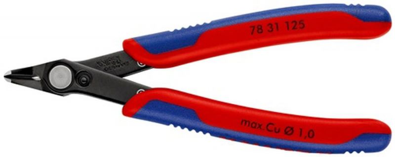 NW-KNIPEX Elektronik-Seitenschneider (Länge 125 mm Form 3 / Facette nein) - 78 31 125