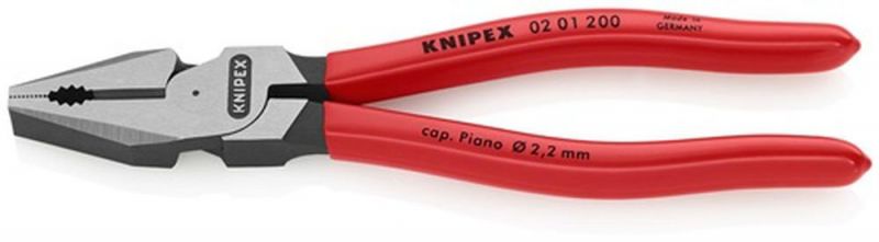 NW-KNIPEX Kraftkombizange (Länge 200 mm / poliert Kunststoffüberzug) - 02 01 200