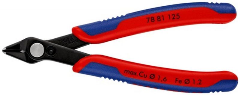 NW-KNIPEX Elektronik-Seitenschneider (Länge 125 mm Form 8 / Facette ja, sehr klein) - 78 81 125