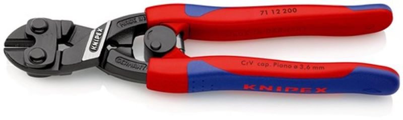 NW-KNIPEX Kompaktbolzenschneider (Länge 200 mm Mehrkomponenten-Hüllen / gerade Form 1 ohne Aussparung) - 71 12 200