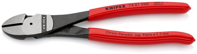 NW-KNIPEX Kraftseitenschneider (Länge 200 mm / poliert Form 0) - 74 01 200