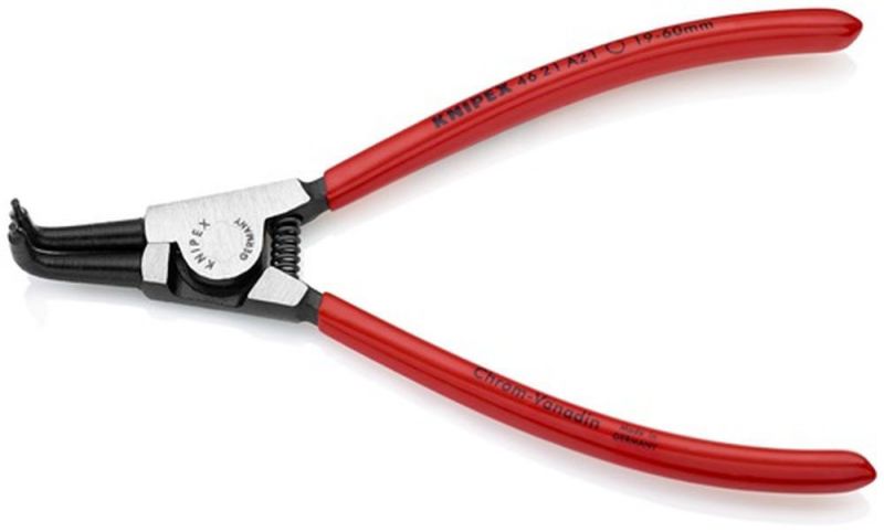 NW-KNIPEX Außensicherungsringzange (für Wellen Ø 19 - 60 mm / 90° gewinkelt) - 46 21 A21
