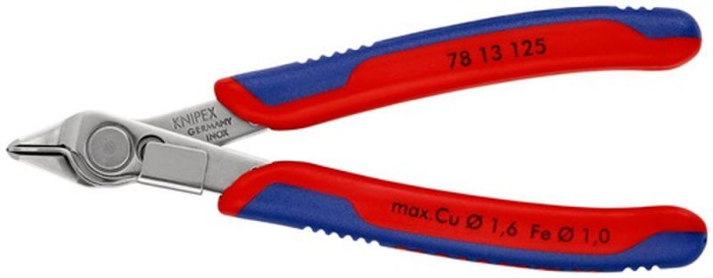 NW-KNIPEX Elektronik-Seitenschneider (INOX Länge 125 mm Form 1 / Facette nein) - 78 13 125