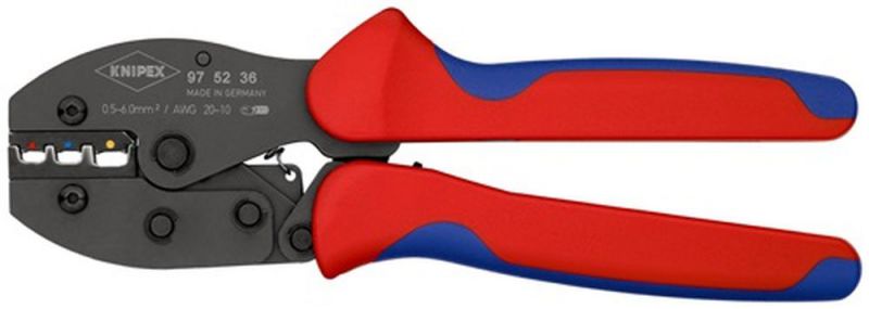 NW-KNIPEX Crimpzange (Länge 220 mm / 0,5- 6 (AWG 20 - 10) mm² 487 g) - 97 52 36