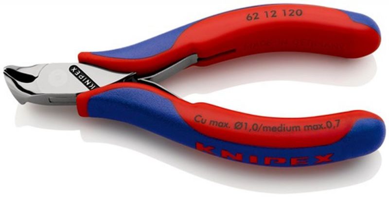 NW-KNIPEX Elektronik-Schrägschneider (Länge 120 mm / Facette nein) - 62 12 120