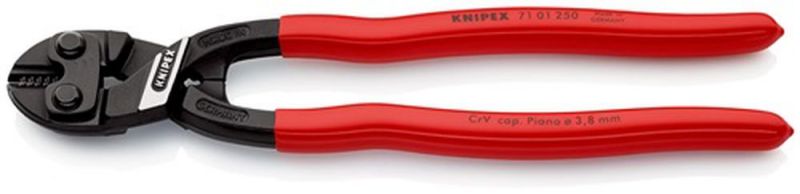 NW-KNIPEX Kompaktbolzenschneider (Länge 250 mm Kunststoffüberzug / gerade 3,8 mm ohne Aussparung) - 71 01 250