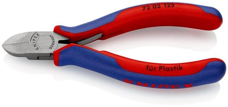 NW-KNIPEX Seitenschneider für Kunststoffe (Länge 125 mm / gerade) - 72 02 125