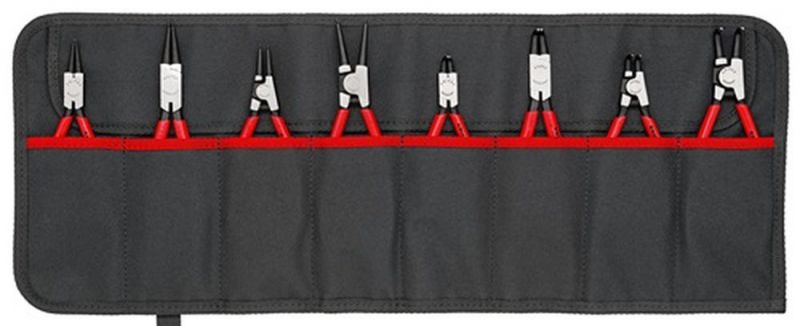 NW-KNIPEX Sicherungsringzangen-Satz (8-teilig in Rolltasche / 10 - 60 mm) - 00 19 58 V01