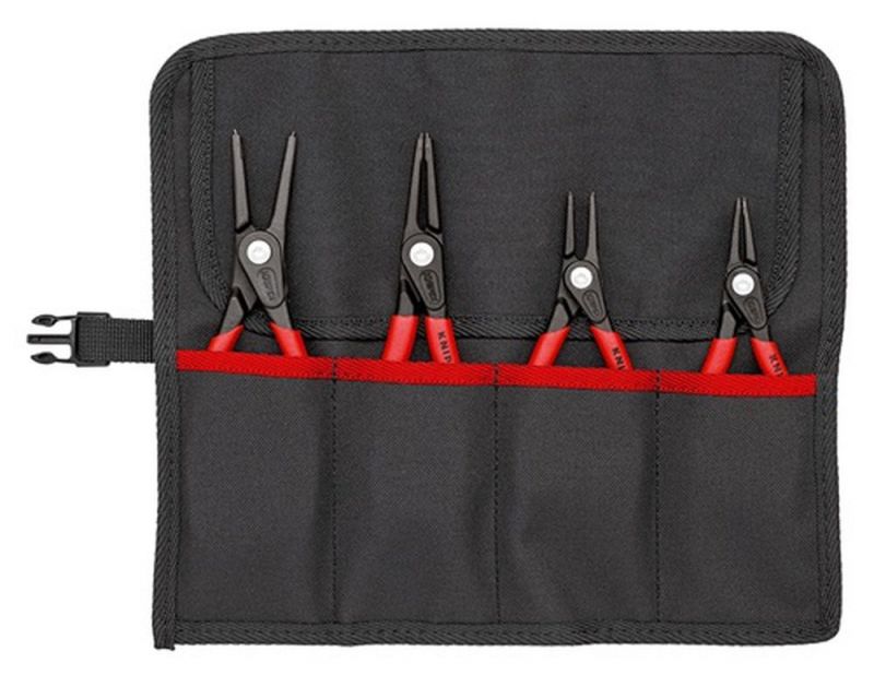 NW-KNIPEX Präzisionssicherungsringzangen-Satz (4-teilig in Rolltasche / 12 - 60 mm) - 00 19 57