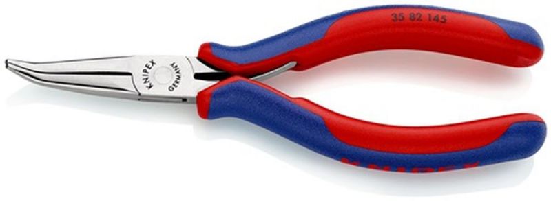 NW-KNIPEX Elektronik-Greifzange (Gesamtlänge 145 mm / flachrunde Backen Form 8) - 35 82 145