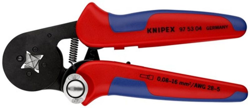 NW-KNIPEX Aderendhülsenzange (Gesamtlänge 180 mm / 0,08 - 10,0 + 16,0 (AWG 28 - 5) mm²) - 97 53 04
