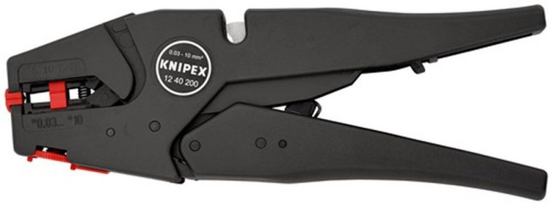 NW-KNIPEX Automatikabisolierzange (Länge 200 mm / 0,03 - 10 (AWG 32 - 7) mm²) - 12 40 200