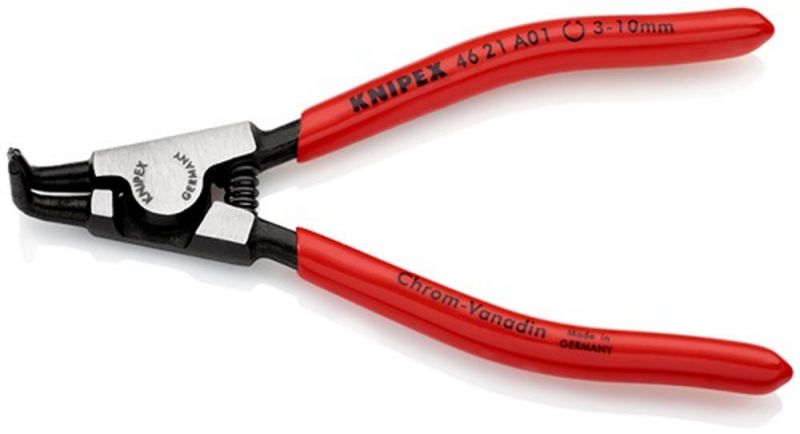 NW-KNIPEX Außensicherungsringzange (für Wellen Ø 3 - 10 mm / 90° gewinkelt) - 46 21 A01