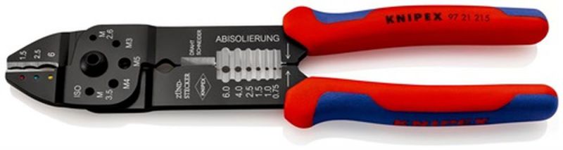 NW-KNIPEX Crimpzange (Länge 230 mm / 0,5 - 6 (AWG 20 - 10) mm²) - 97 21 215