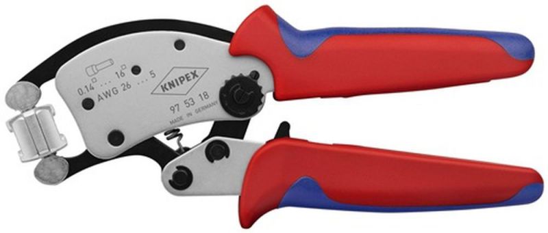 NW-KNIPEX Crimpzange (Gesamtlänge 200 mm / 0,14 - 16 mm² brüniert) - 97 53 18