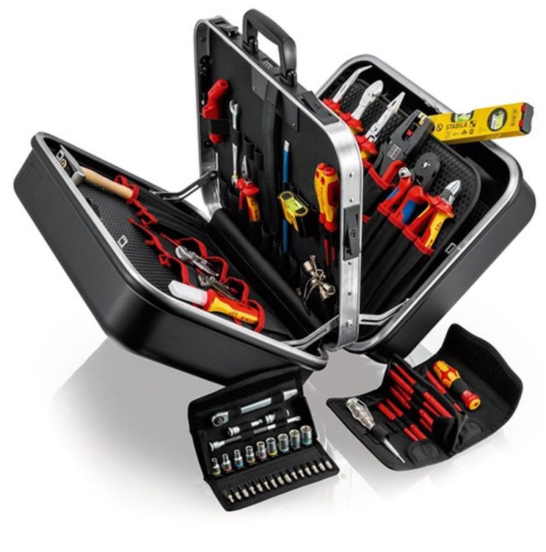 NW-KNIPEX Werkzeugsortiment (63-teilig / im Hartschalenkoffer) - 00 21 42