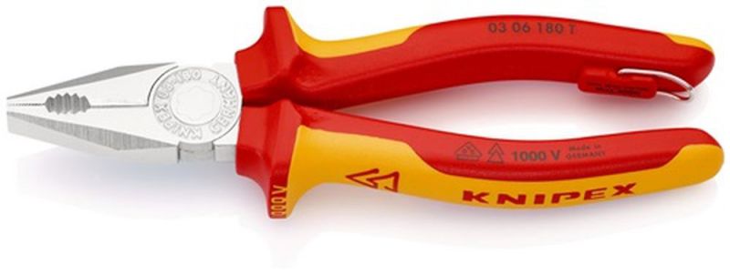 NW-KNIPEX Kombizange (Länge 180 mm / Mehrkomponenten-Hüllen) - 03 06 180 T