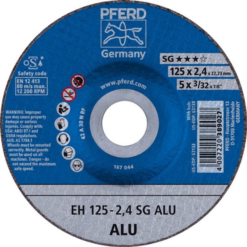PFERD Trennscheibe (D125x2,4mm gekröpft / Aluminium / Inhalt: 25 Stück) - 61320822