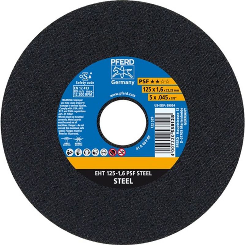 PFERD Trennscheibe (D125x1,6mm gerade / Stahl / Inhalt: 25 Stück) - 61719021