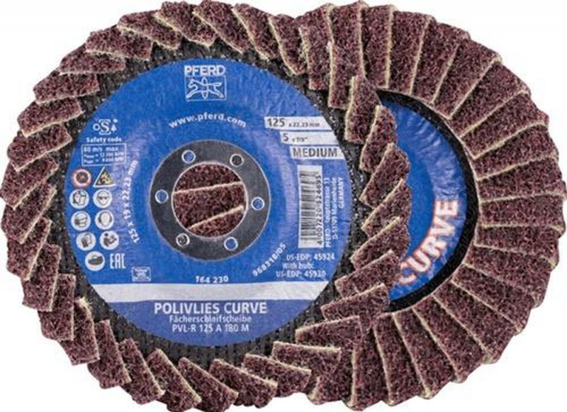 PFERD Fächerscheibe (Ø 125 mm Körnung 180 / Korund A / Inhalt: 5 Stück) - 44694132