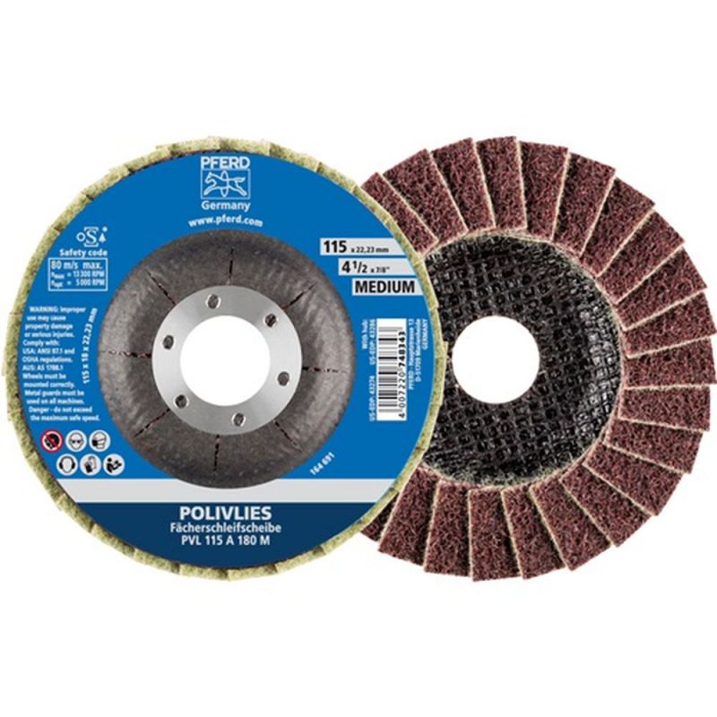 PFERD Fächerscheibe (Ø 115 mm Körnung mittel / Korund A / Inhalt: 5 Stück) - 44694102