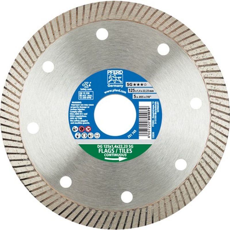PFERD Diamant-Trennschleifscheibe Ø 125 mm Bohrung 22,23 mm - 68000032