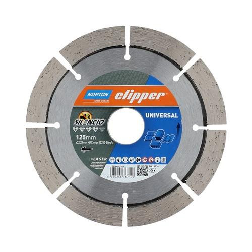 Norton Clipper Diamanttrennscheibe (Ø 125 mm Bohrung 22,23 mm / für Winkelschleifer Segmentbreite 2,2 mm) - 70184607953