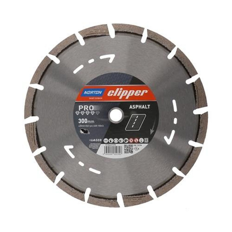 Norton Clipper Diamanttrennscheibe (Ø 300 mm Bohrung 20 mm / für Trennschleifer) - 70184631578
