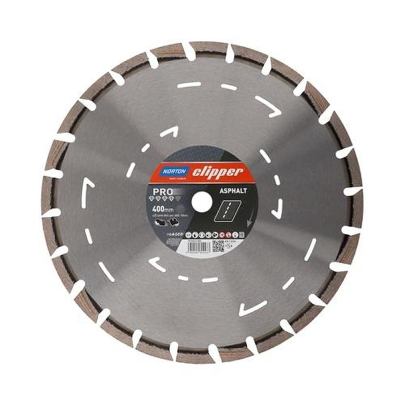 Norton Clipper Diamanttrennscheibe (Ø 400 mm Bohrung 25,4 mm / für Trennschleifer/Fugenschneider) - 70184631582