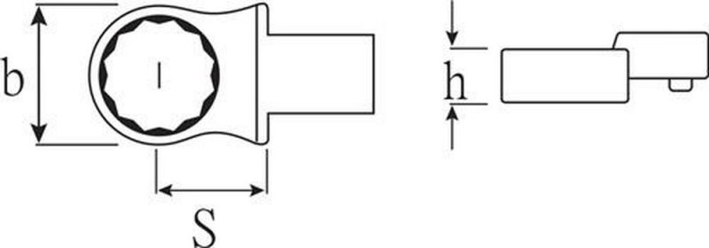 Stahlwille Ringeinsteckwerkzeug (Schlüsselweite 41 mm 14 x 18 mm  