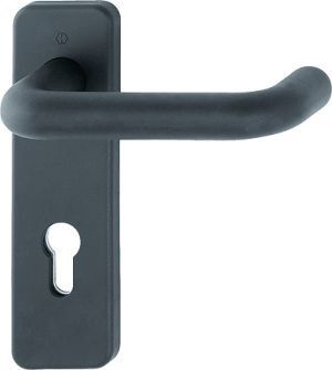 NW-HOPPE Feuerschutzgarnitur (Kunststoff F9005M D/D / für Türstärke 40-66 mm PZ käntig) - 635375