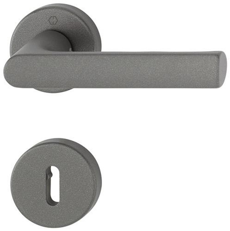 NW-HOPPE Rosettengarnitur (Aluminium F7302 Struktur / OB) - 12254794